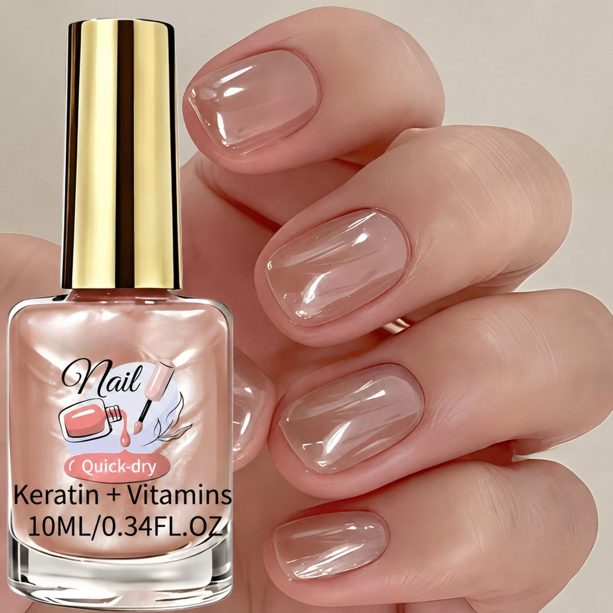 Lilac Glossy Mirror Nail Strengthener