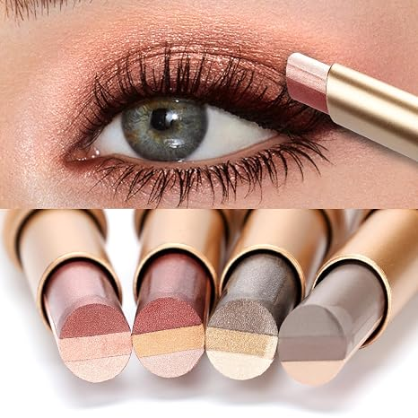 Three-color Eyeshadow Stick Pearl Glitter Contour Natural