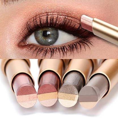 Three-color Eyeshadow Stick Pearl Glitter Contour Natural