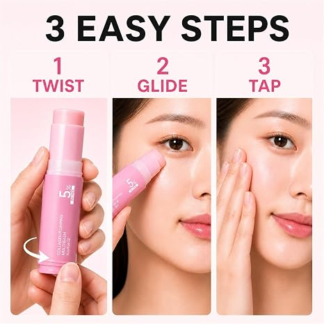 Pink Collagen Volume Multi Balm,Wrinkle Bounce Multi Balm Stick