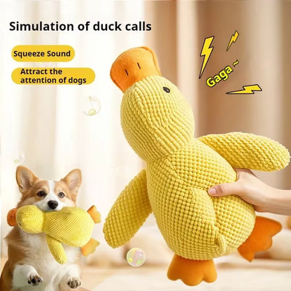 Plush Companion Sleeping Duck Dog Toys