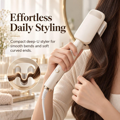 French Wave Curling Iron, Fast Heating Adjustable Temperature