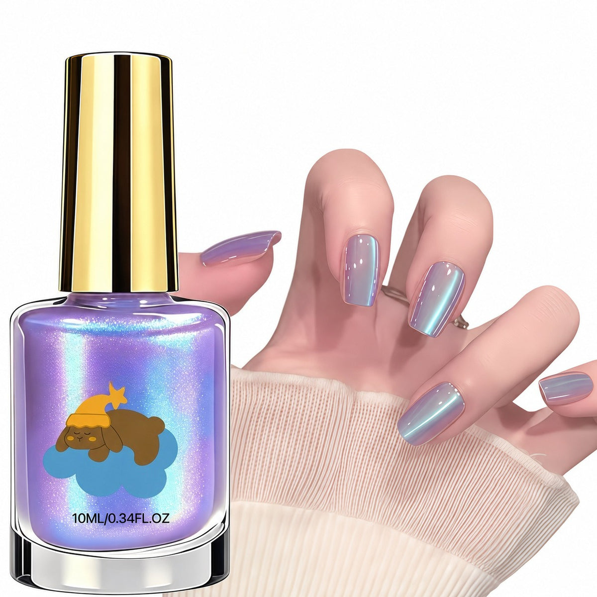 Lilac Glossy Mirror Nail Strengthener