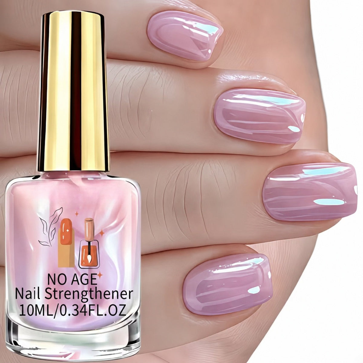 Lilac Glossy Mirror Nail Strengthener