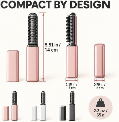 ✨Wireless Mini Hot Comb | Portable Bangs Straightener & Curler, No Heat Damage