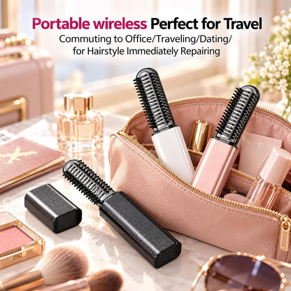 ✨Wireless Mini Hot Comb | Portable Bangs Straightener & Curler, No Heat Damage