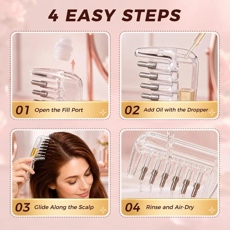 Hair Scalp Oil Applicator Comb