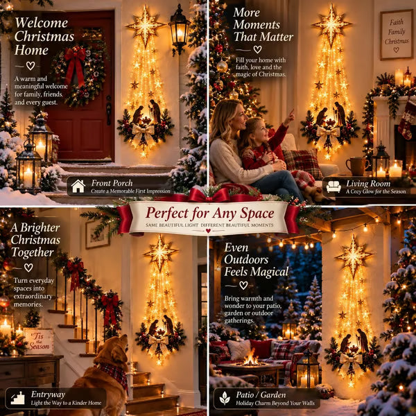 ✨Last Day 50% OFF✨✝️– Lighted Bethlehem Star Christmas Wall & Porch Decor