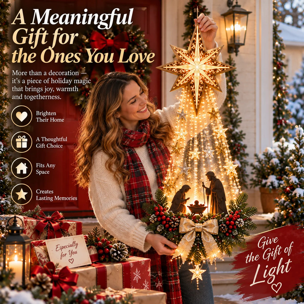 ✨Last Day 50% OFF✨✝️– Lighted Bethlehem Star Christmas Wall & Porch Decor