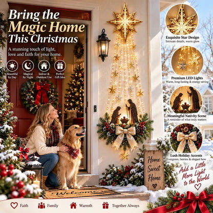 ✨Last Day 50% OFF✨✝️– Lighted Bethlehem Star Christmas Wall & Porch Decor