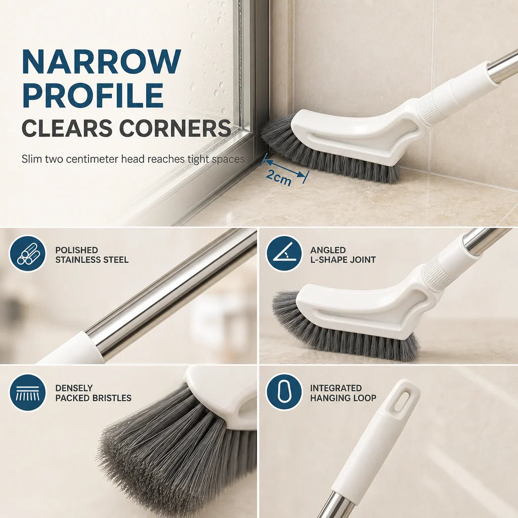 Multifunctional Telescopic Long Handle Floor Gap Cleaning Scrub Brush